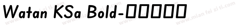 Watan KSa Bold字体转换
